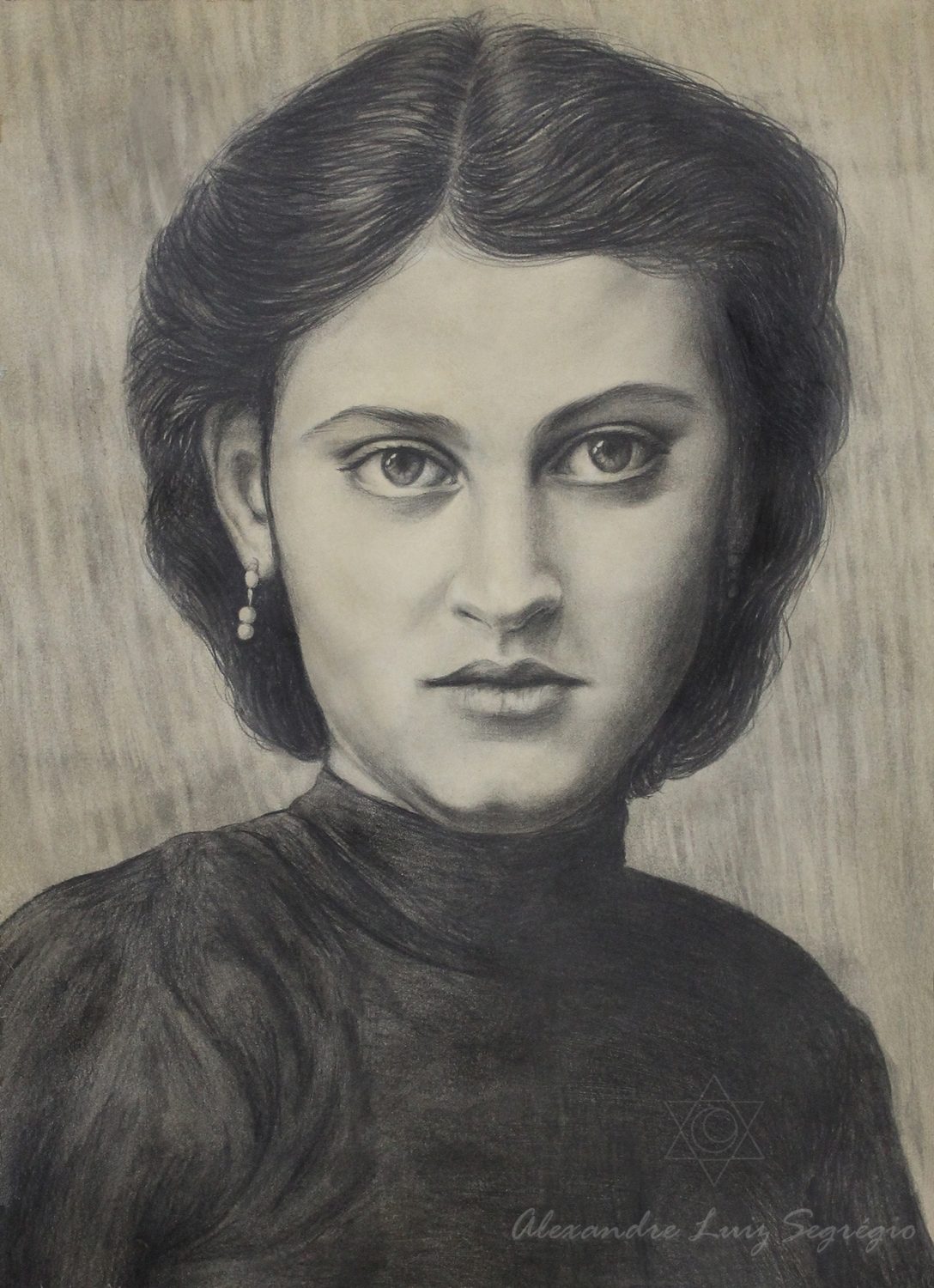 Dona Isabel - desenho a lápis - 1974